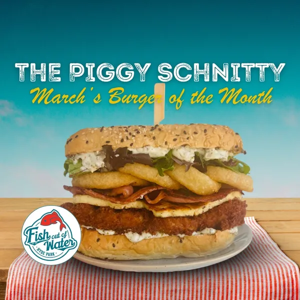 burger of the month, January 2026 burger, The Piggy Schnitty